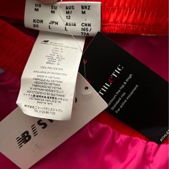 STAUD X NEW BALANCE Fuchsia Pink  Shorts - Picture 12 of 14